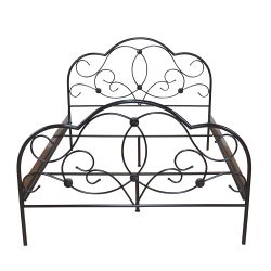 Metallbett in Schwarz Romantisches Design günstig online kaufen