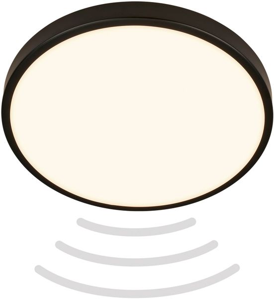 LED-Deckenlampe Chet, weiß, Kunststoff, 29 cm, Sensor, IP54 günstig online kaufen