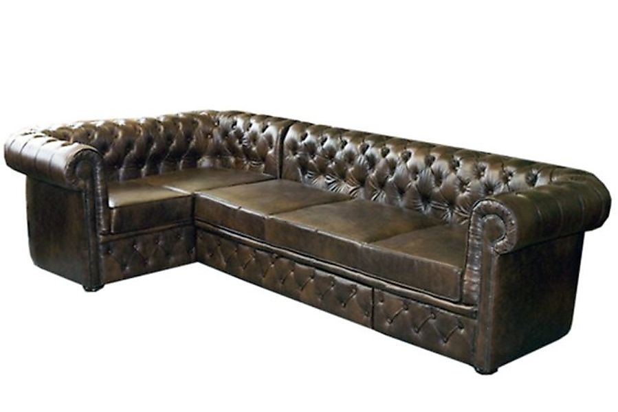 JVmoebel Ecksofa Chesterfield Sofa Couch Polster Eck Garnitur Ledersofa Woh günstig online kaufen
