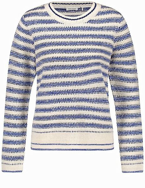 GERRY WEBER Rundhalspullover Langarmpullover in Strukturstrick günstig online kaufen