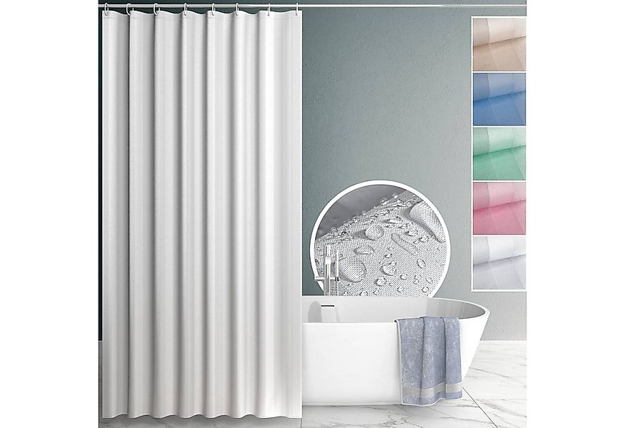 ANRO Duschvorhang aus Italien hochwertiger Badevorhang Textil mit Ösen und günstig online kaufen