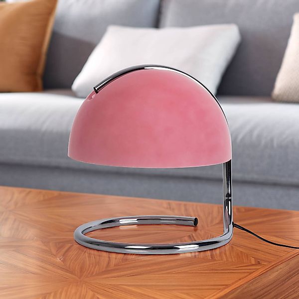 Tischleuchte Burano, rosa, Höhe 25 cm, Glas/Metall, E27 günstig online kaufen
