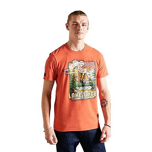 Superdry Heritage Mountain Kurzarm T-shirt 2XL Flare Orange günstig online kaufen