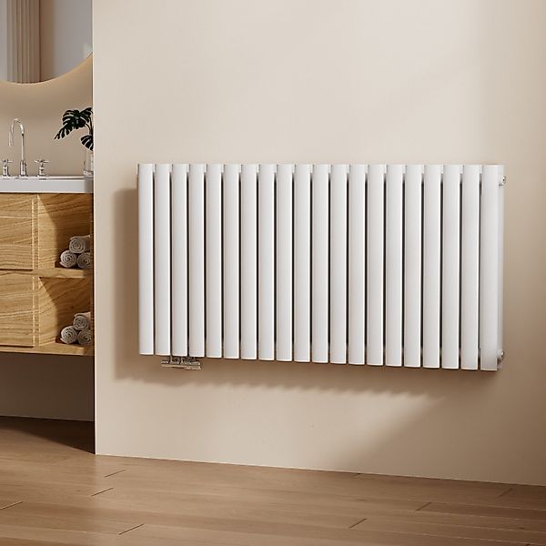 Emke Heizkörper Oval Röhrenheizkörper für Warmwasserbetrieb 120x60cm 1828W günstig online kaufen