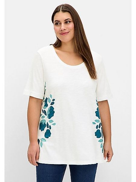 Sheego T-Shirt Große Größen mit Floral-Druck und Stickerei günstig online kaufen