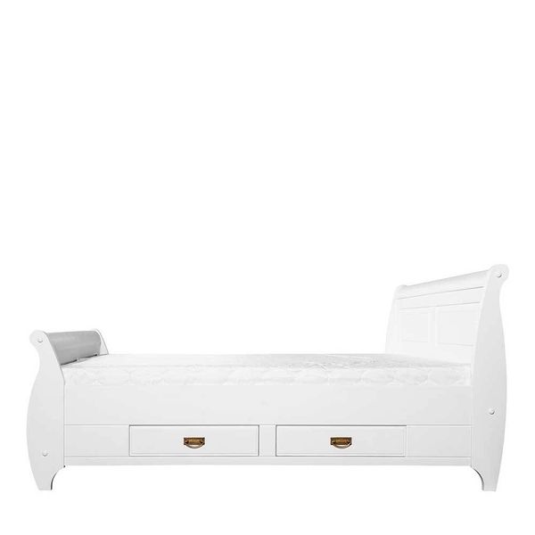 Doppelbett Bettgestell aus Kiefer Massivholz im Landhausstil günstig online kaufen