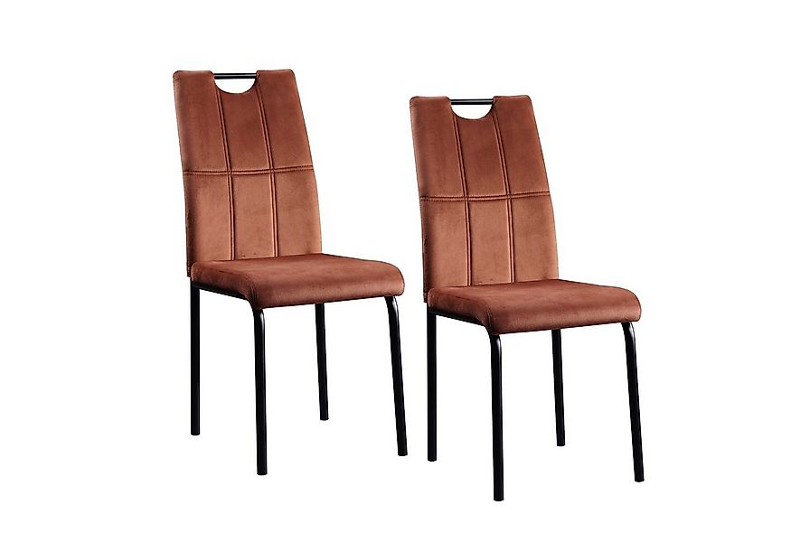 HTI-Living Esszimmerstuhl Stuhl Denton Velvet Braun (Set, 2 St), Esszimmers günstig online kaufen