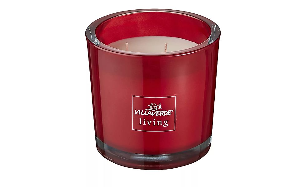 3-Docht Duftkerze - rot - Wachs, Glas - 12 cm - Dekoration > Kerzen & Licht günstig online kaufen