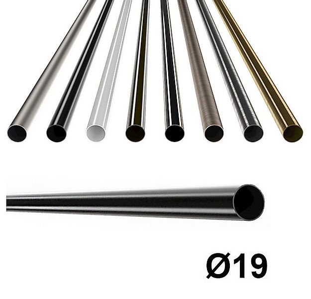 MDEKOR Gardinenstange Gardinenrohr aus Metall – Stahlrohr für Stangen Ø 16, günstig online kaufen