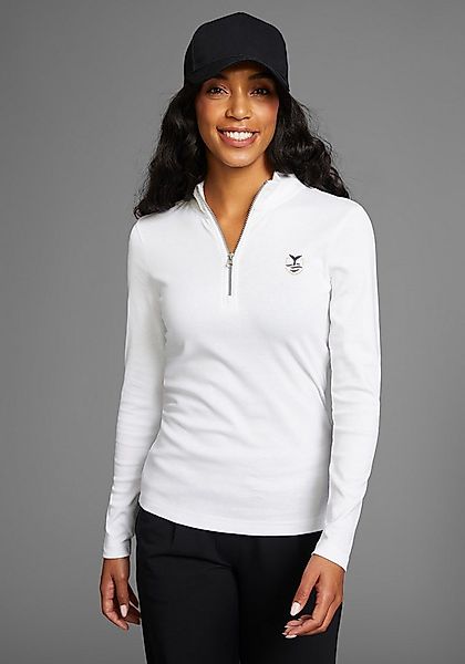 DELMAO Langarmshirt mit Troyer-Kragen günstig online kaufen