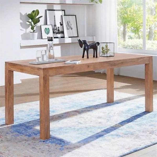Esstisch Massivholz Akazie 120 cm Esszimmer-Tisch Holztisch Design Küchenti günstig online kaufen