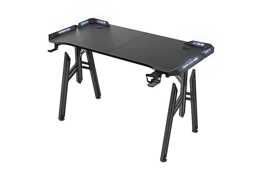 FIVMEN Computertisch Gaming Schreibtisch mit LED M-Frame Computer Tisch Gam günstig online kaufen