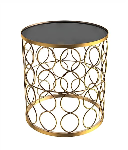 Beistelltisch Beistelltisch Rund Metall Gold Couchtisch günstig online kaufen