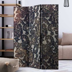 Blickdichter Paravent mit Spitzenmotiv 135 oder 225 cm günstig online kaufen