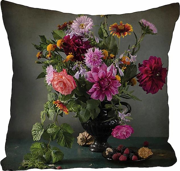 queence Dekokissen »»Blumenstrauß««, Kissenhülle ohne Füllung, 1 Stück günstig online kaufen