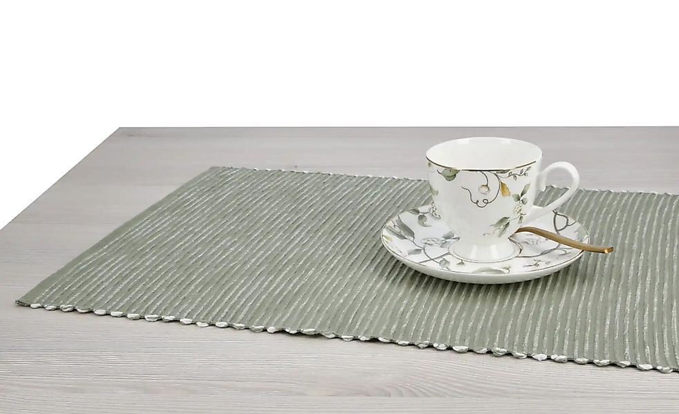 HOME STORY Platzset  Greta ¦ grün ¦ Maße (cm): B: 32 Tischwäsche & Küchente günstig online kaufen