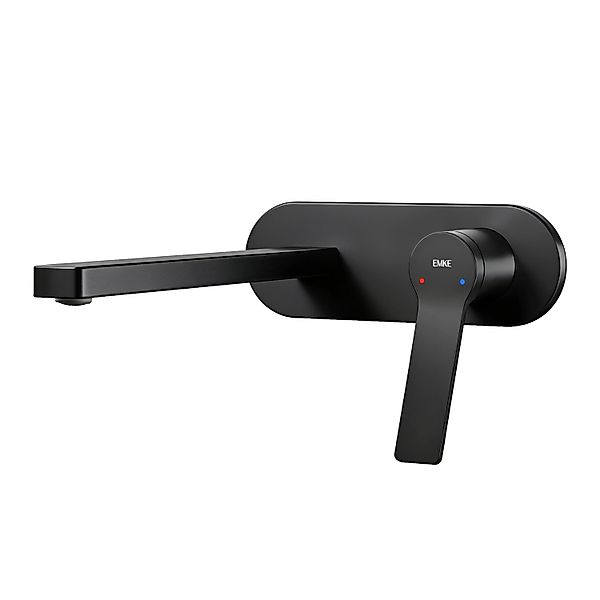 Emke Wand Waschtischarmatur Inklusive Grundkörper 288 x 210 x 70 mm Schwarz günstig online kaufen