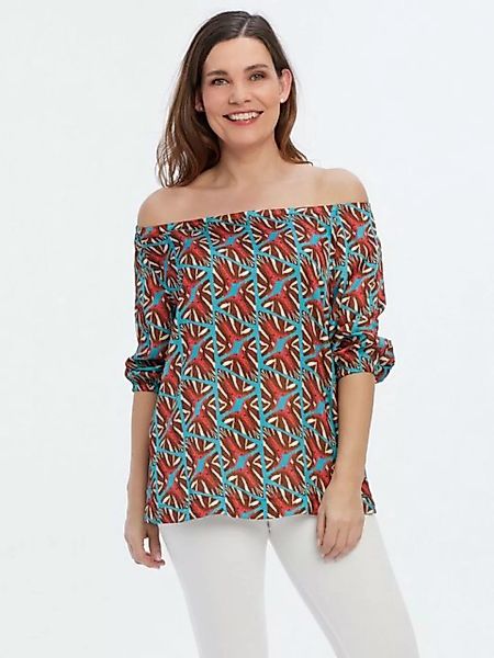 Sarah Kern Carmenshirt Schulterfreie Bluse figurumspielend mit aufwendigem günstig online kaufen