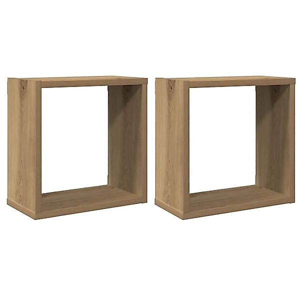 vidaXL Würfel-Wandregale 2 Stk Artisan-Eiche 30x15x30 Holzwerkstoff 856579 günstig online kaufen