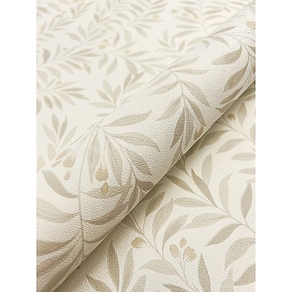 Newroom Vliestapete Dinah Beige Blätter Modern günstig online kaufen