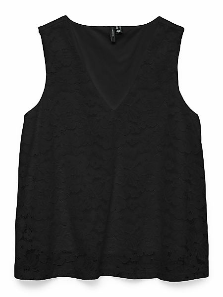 Vero Moda Spitzentop "VMHONEY LACE SL V-NECK TOP WVN GA" günstig online kaufen