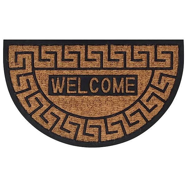 vidaXL Fußmatte Halbrund 45x75 cm Gummi und Kokosfaser 155885 günstig online kaufen