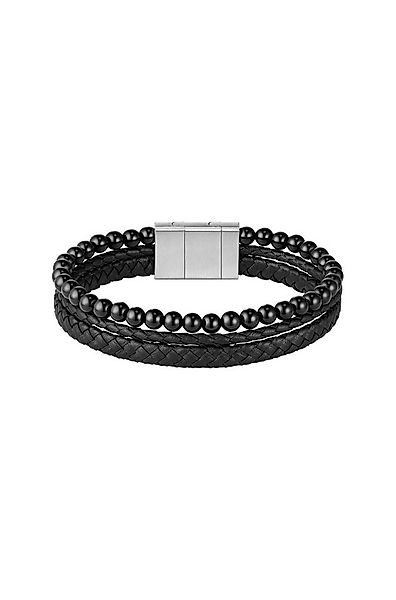 BOSS Lederarmband SPHERE MIXED, mit Onyx oder Tigerauge günstig online kaufen