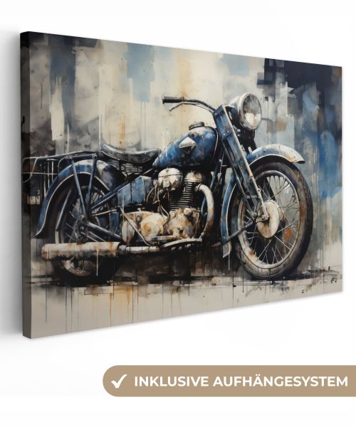 OneMillionCanvasses® Leinwandbild Motorrad - Fahrrad - günstig online kaufen