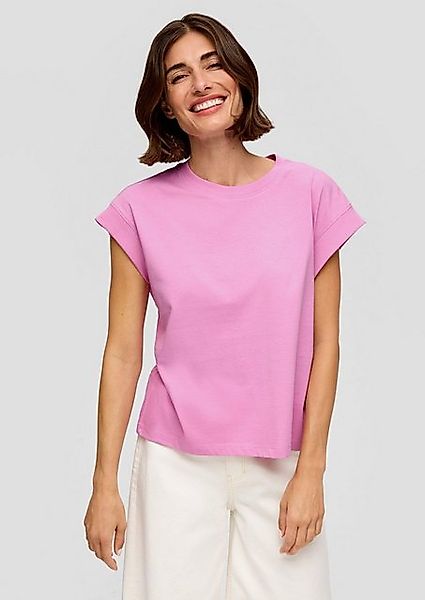 s.Oliver T-Shirt Casual (1-tlg) Kappärmel, Rundhals-Ausschnitt, günstig online kaufen