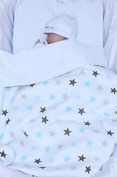 Babydecke Babydecke Waffelpiqué Baumwolle Kuscheldecke Kinderwagendecke, günstig online kaufen
