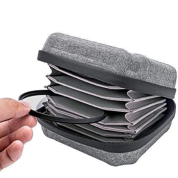 JJC Filtertasche für 10 Filter bis 95mm Durchmesser Grau Foto-Filter-Sets günstig online kaufen
