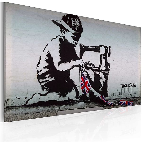 Wandbild - Union Jack Kid (banksy) günstig online kaufen