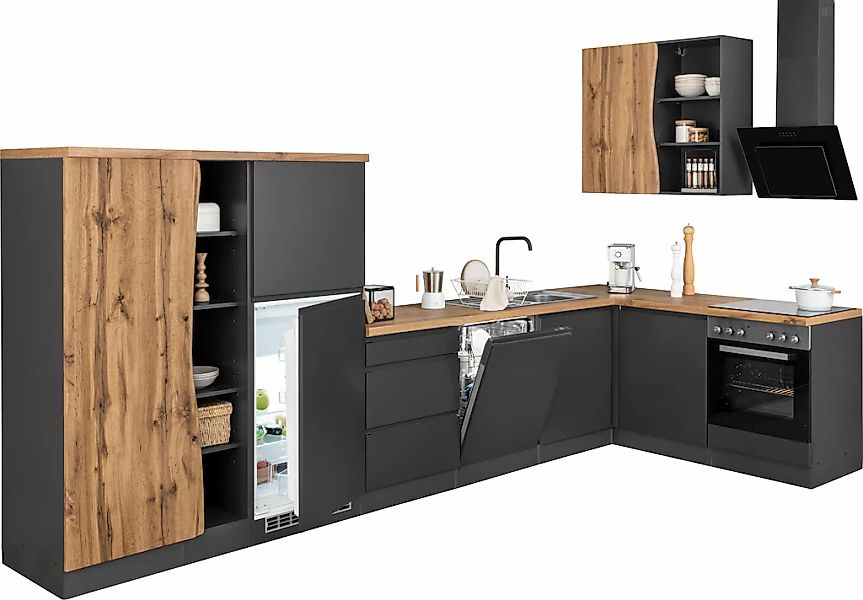 KOCHSTATION Winkelküche "KS-Bruneck", Stellbreite 380/180 cm breit, wahlwei günstig online kaufen