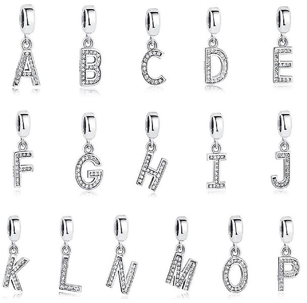 PANDACHARMS Buchstabenanhänger Alphabet Buchstabe A-Z für Charm Armband, 92 günstig online kaufen