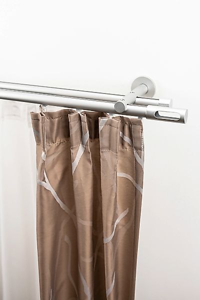 GARESA Gardinenstange "EASY" Ø 20 mm 2 läufig-läufig Wunschmaßlänge günstig online kaufen