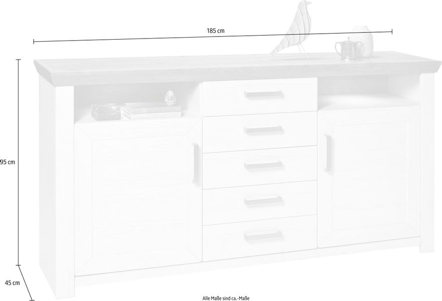 set one by Musterring Sideboard "York" Typ 55, mit viel Stauraum, im Landha günstig online kaufen