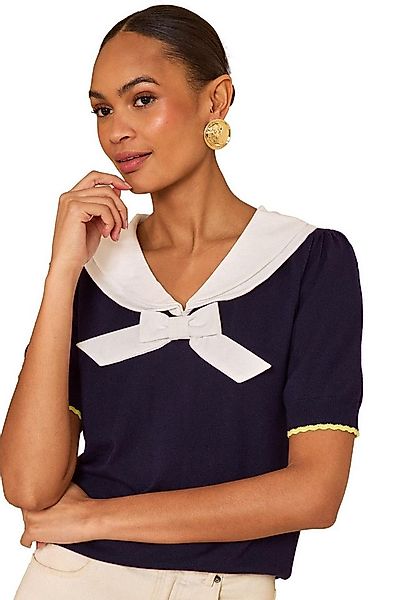 Love & Roses Kurzarmbluse Love & Roses Strickoberteil mit Matrosenkragen (1 günstig online kaufen