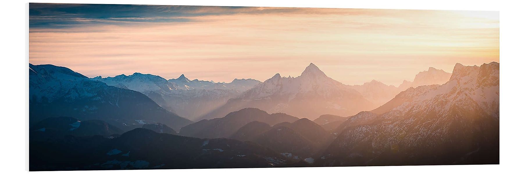 Posterlounge Wandbild Alpen Panorama mit Watzmann, günstig online kaufen