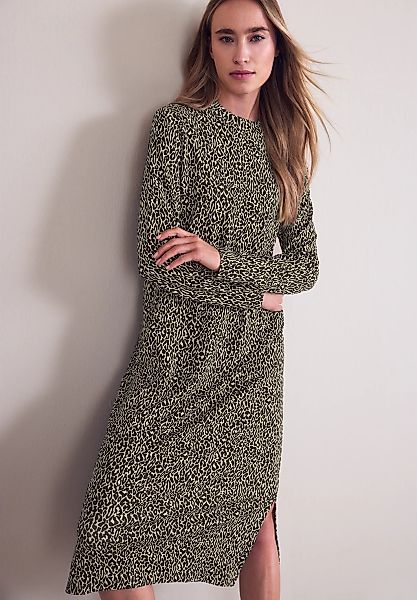 STREET ONE Midikleid Ohne Taschen im Leo-Allover-Print günstig online kaufen