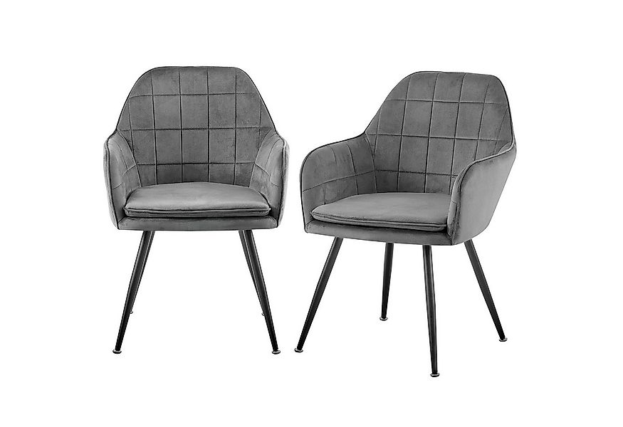 TRISENS Esszimmerstuhl Ophelia (Stück, 2 St), Essstuhl mit abgestepptem Sam günstig online kaufen