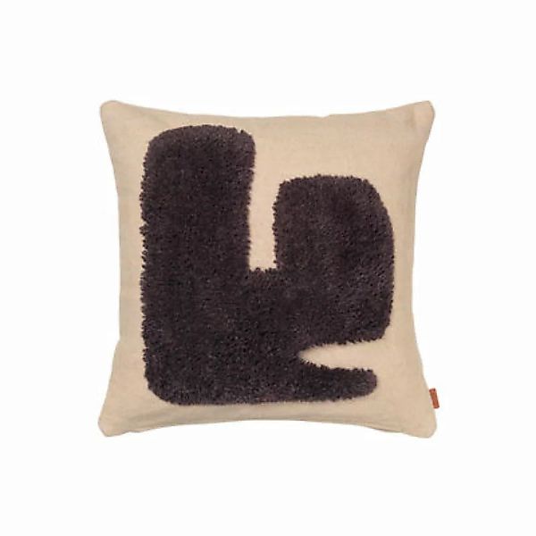 Kissen Lay textil braun beige / 50 x 50 cm - Ferm Living - Beige günstig online kaufen