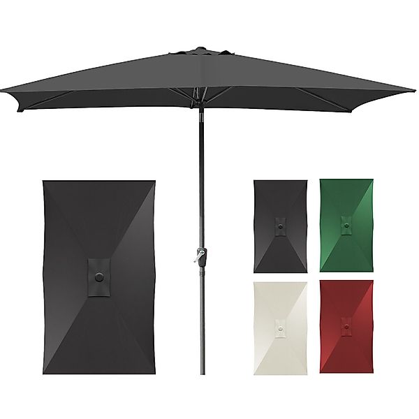 Clanmacy Sonnenschirm Sonnenschirm Rechteckig,Kurbel,Knickbar,Eisen,neigbar günstig online kaufen