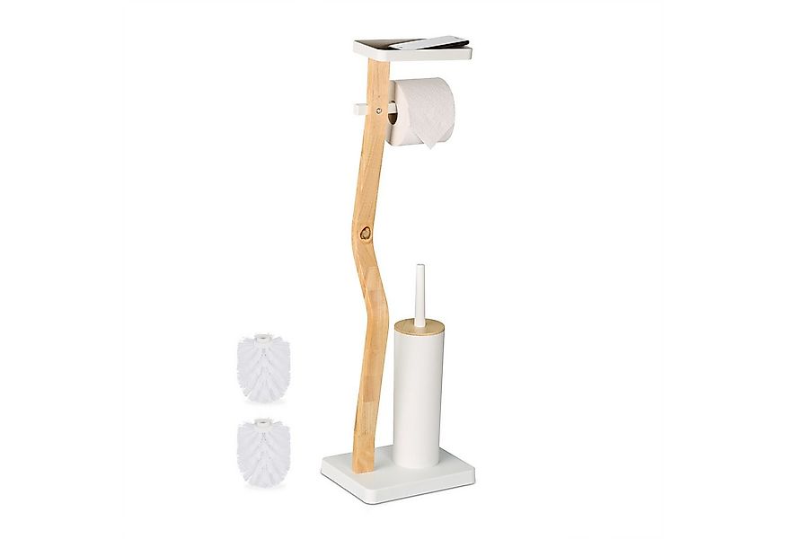 relaxdays WC-Garnitur mit Ablage, weiß günstig online kaufen