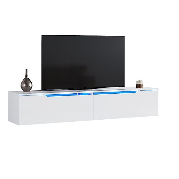 SONNI TV-Schrank Lowboard TV Schrank weiß/schwarz günstig online kaufen
