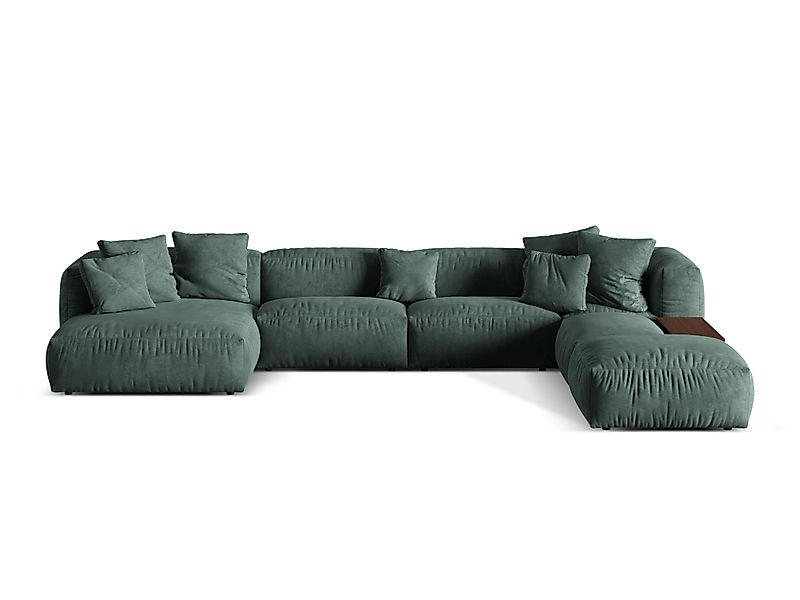 Micadoni | 5-Sitzer U-Sofa Martina rechts Samt günstig online kaufen