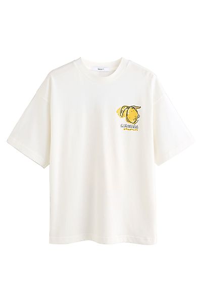Next T-Shirt Oversized Fit Kurzarm-T-Shirt, Lemon günstig online kaufen