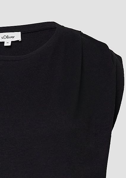s.Oliver Shirttop Verkürztes T-Shirt mit Faltendetails günstig online kaufen