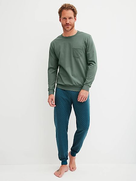 CALIDA Schlafanzug "Relax Imprint 1" 2 tlg. aus weicher Single-Jersey-Quali günstig online kaufen