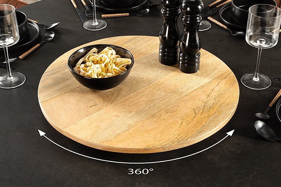 riess-ambiente Dekoteller MAKASSAR 50cm natur – Mangoholz, lackiert, handma günstig online kaufen