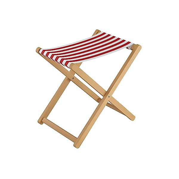 Erst-Holz Klappbarer Holz-Campinghocker XL Normale Sitzhöhe 10-226 Rot-Weiß günstig online kaufen